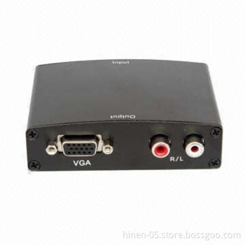 HDMI to VGA +R/L Audio Converter, Supports Analogue Video Output up to UXGA and 1080p with 10-bit